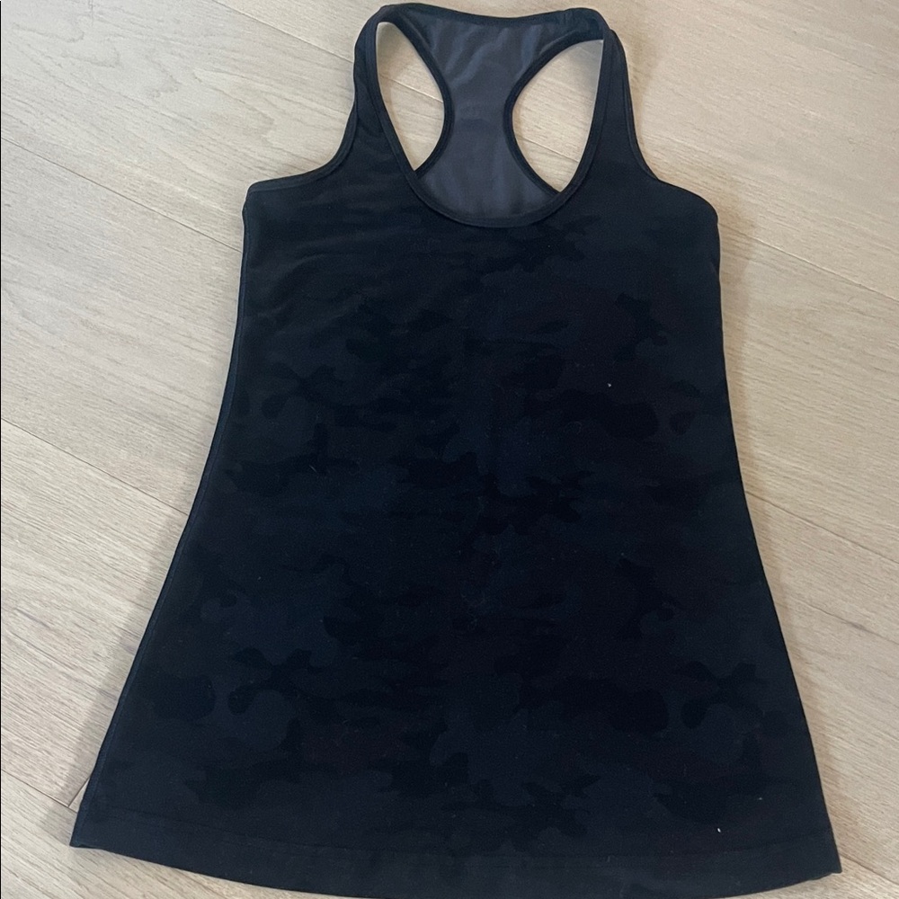 lululemon athletica Black Camo Tank Top